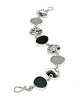 Black and White Vintage Pottery with Shades of Grey Sea Glass Bracelet - 8