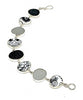 Black and White Vintage Pottery with Shades of Grey Sea Glass Bracelet - 8