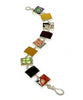 Bold Vintage Pottery & Sea Glass Rectangle Shape Bracelet - 7 1/2