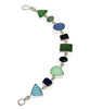 Blues, Aquas & Green Sea Glass with Assorted Stone Mutli-Shape Bracelet - 7
