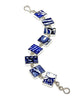 Blue and White Pattern Vintage Pottery Bracelet - 7