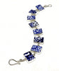 Blue and White Pattern Vintage Pottery Bracelet - 7