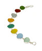 Colorful Earth Tone Sea Glass Bracelet - 7 1/2