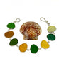Earth Tone Sea Glass Bracelet - 7 1/2
