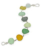 Soft Earth Tone Sea Glass Bracelet - 7 1/2
