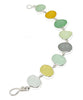 Soft Earth Tone Sea Glass Bracelet - 7 1/2