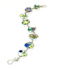 Blue Floral Vintage Pottery Bracelet - 7 1/2