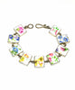White Floral Vintage Pottery Bracelet - 7 1/2