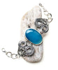 Heart Chain with Blue Agate Stone Bracelet