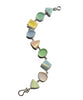 Pastel Sea Pottery and Sea Glass Bracelet - 7 1/2