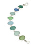 Soft Greens and Blues Sea Glass Bracelet