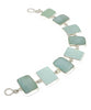 Soft Aqua Sea Glass with Faceted Amazonite Stones- 7 1/2