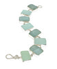 Soft Aqua Sea Glass with Faceted Amazonite Stones- 7 1/2