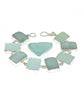 Soft Aqua Sea Glass with Faceted Amazonite Stones- 7 1/2