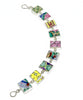 Bold Vintage Pottery Rectangle Shape Bracelet - 7 3/4