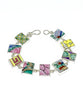 Bold Vintage Pottery Rectangle Shape Bracelet - 7 3/4