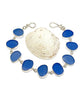 Blue Sea Glass Bracelet - 7 1/2