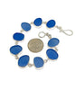 Blue Sea Glass Bracelet - 7 1/2