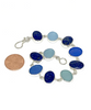 Shades of Blue & Aqua Sea Glass with Lapis Stones- 8