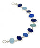 Shades of Blue & Aqua Sea Glass with Lapis Stones- 8
