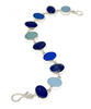 Shades of Blue & Aqua Sea Glass with Lapis Stones- 8