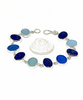 Shades of Blue & Aqua Sea Glass with Lapis Stones- 8