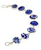 Blue & White Vintage Pottery Natural Shape Bracelet - 7 1/2