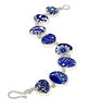 Blue & White Vintage Pottery Natural Shape Bracelet - 7 1/2