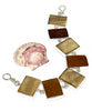Shades of Brown Sea Glass with Brown Mother of Pearl - 7 1/2