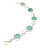 Coke Bottle BlueSea Glass Marbles and Pearl Bracelet - 7 1/2