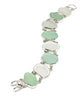 Aqua & Clear Sea Glass Double Link Bracelet - 7 1/2