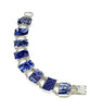Blue and White Vintage Pottery Double Link Bracelet
