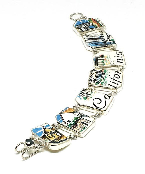 California Vintage Pottery Double Link Bracelet - 7 1/2