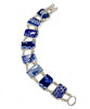 Blue & White Vintage Pottery of Flowers and Animals Double Link Shard Bracelet - 8