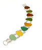Earth Tone Sea Glass Double Link Bracelet - 7 1/2
