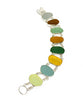 Light Earth Tone Sea Glass Double Link Bracelet - 7 1/2