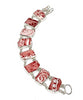 Red and White Vintage Pottery Double Link Shard Bracelet - 8