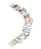 Makers Mark Tags Vintage Pottery Double Link Bracelet - 7 1/2