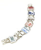 Makers Mark Tags Vintage Pottery Double Link Bracelet - 7 1/2