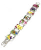Bright Floral Bouquet Vintage Pottery Double Link Shard Bracelet - 8