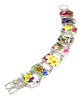 Bright Floral Bouquet Vintage Pottery Double Link Shard Bracelet - 8