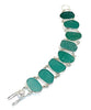 Shades of Green Sea Glass Double Link Bracelet - 7 1/2