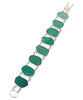 Shades of Green Sea Glass Double Link Bracelet - 7 1/2