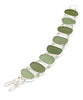 Shades of Olive Sea Glass Double Link Bracelet - 7 1/2