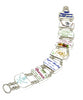 English Vintage Pottery Makers Mark Tag Double Link Bracelet - 8