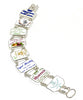 English Vintage Pottery Makers Mark Tag Double Link Bracelet - 8