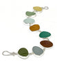 Earth Tone Sea Glass Natural Shape Bracelet - 7 1/2