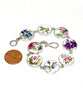 Round Floral Vintage Pottery Natural Shape Bracelet - 7 3/4