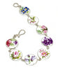 Round Floral Vintage Pottery Natural Shape Bracelet - 7 3/4