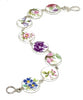 Round Floral Vintage Pottery Natural Shape Bracelet - 7 3/4